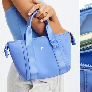 fabletics mini grip duffle in cornflower blue (sold out)